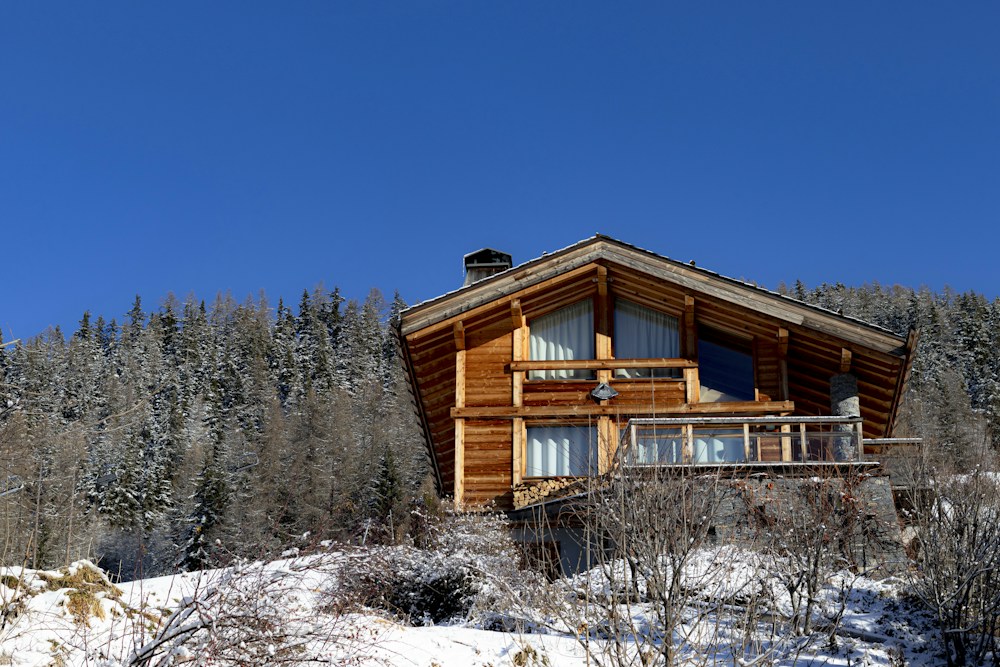 Chalet entre árboles